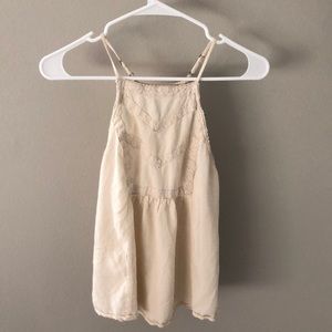 Creme lacey tank top